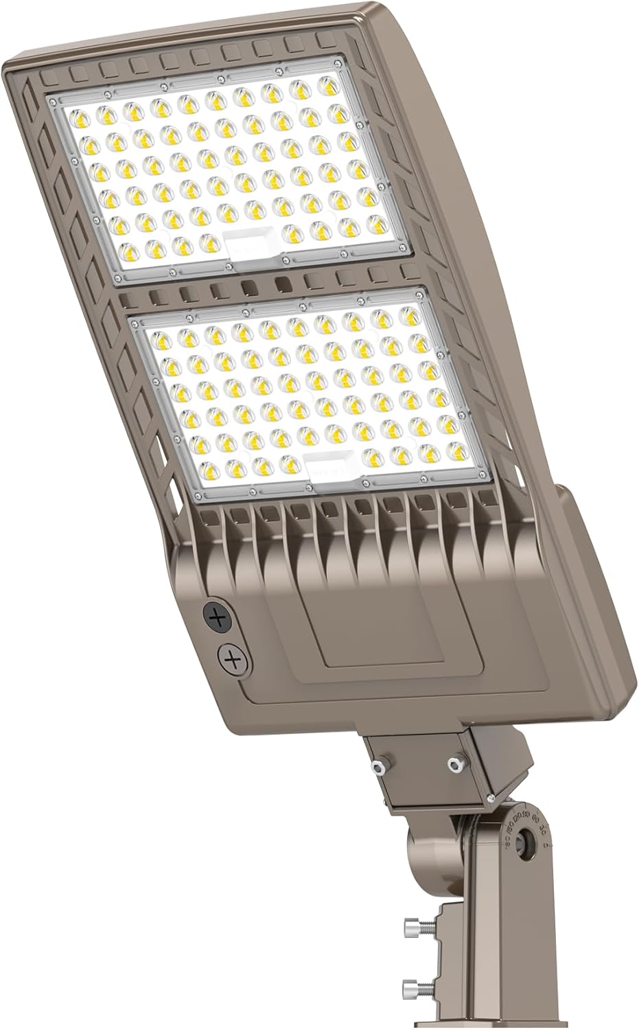 480V LED Parking Lot Light 320W 44,800LM with Adjustable Slip Fitter UL DLC Listed 5000K LED Shoebox Street Pole Light Flood light IP65 Waterproof Commercial Outdoor Area Lighting ​for Stadium Roadway