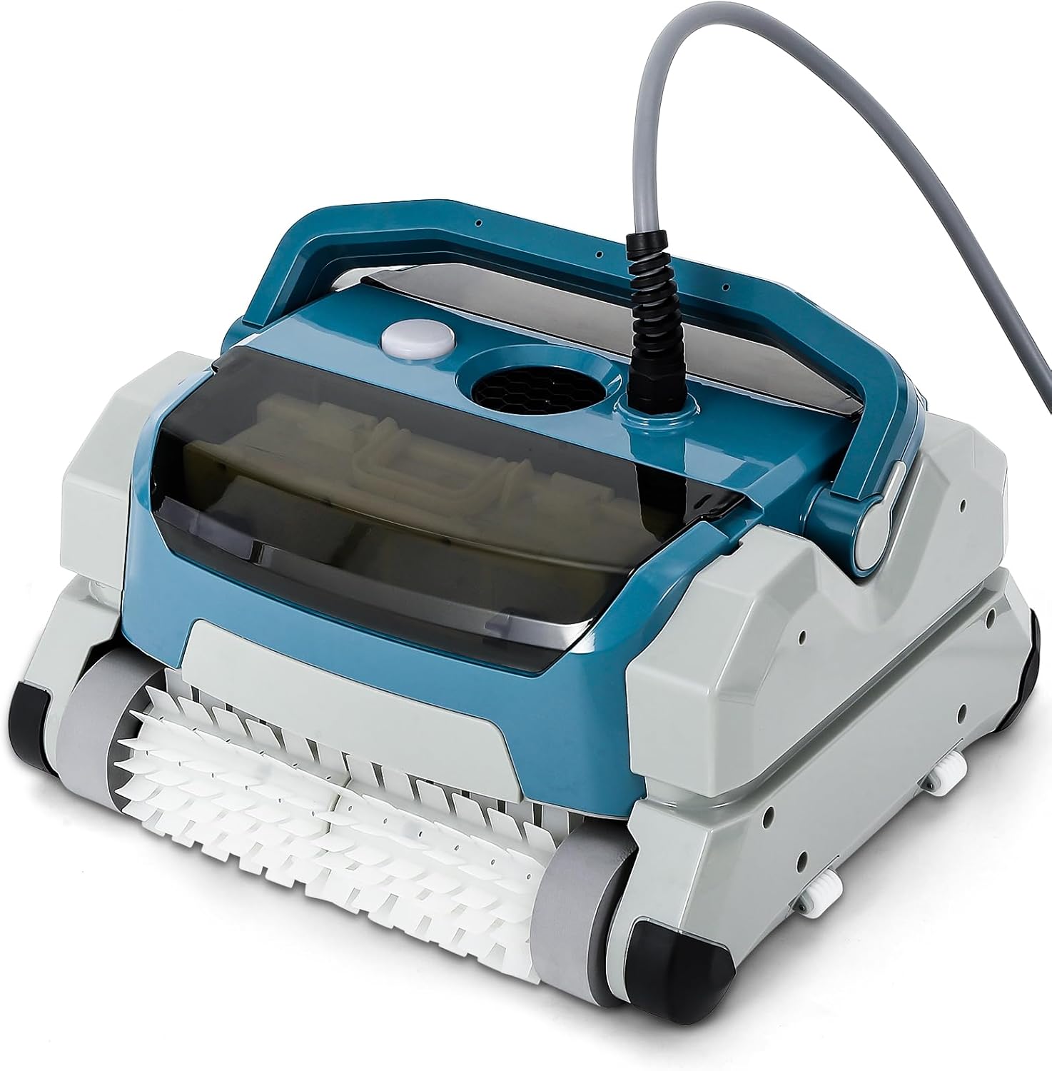 Cordless Robotic Pool Cleaner, Automatic Pool Vacuum with Double Filters, Scrubber Brush, Wall & Waterline Cleaning, Robotic Pool Vacuum for In-Ground & Above Ground Pools