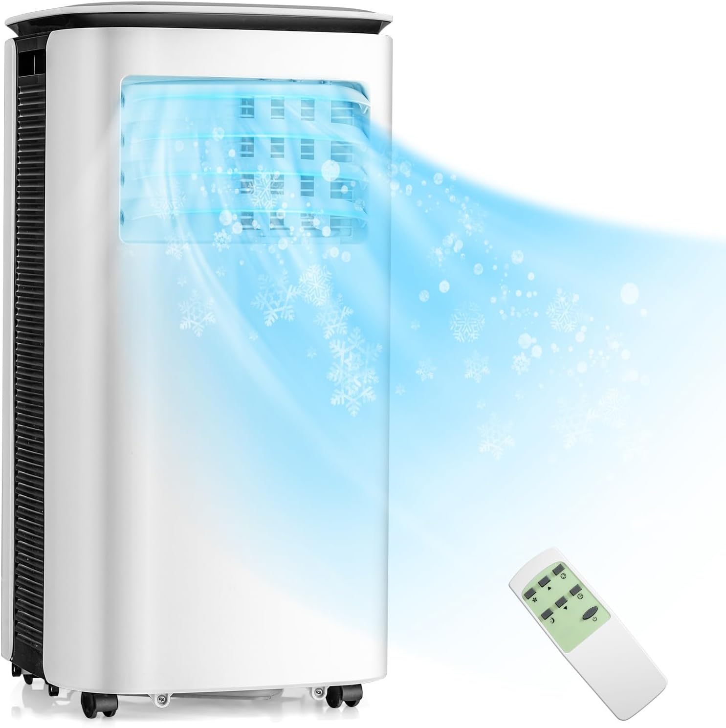 KOTEK Portable Air Conditioners, 9000 BTU Cools up to 350 Sq. Ft 4-in-1 AC Unit for Bedroom w/Sleep/Dehumidifier/Fan/Cool Mode, Window Kit/Remote Control, Room Air Conditioner Portable for Home Office