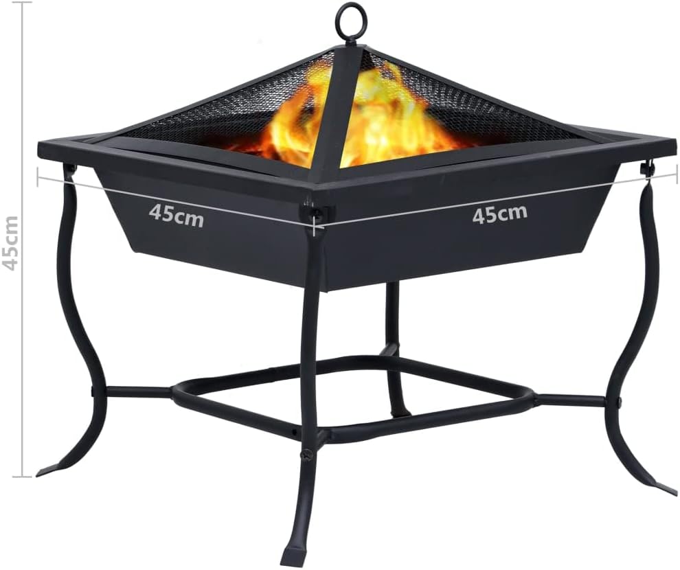 SKM Fire Pit Black 17.7