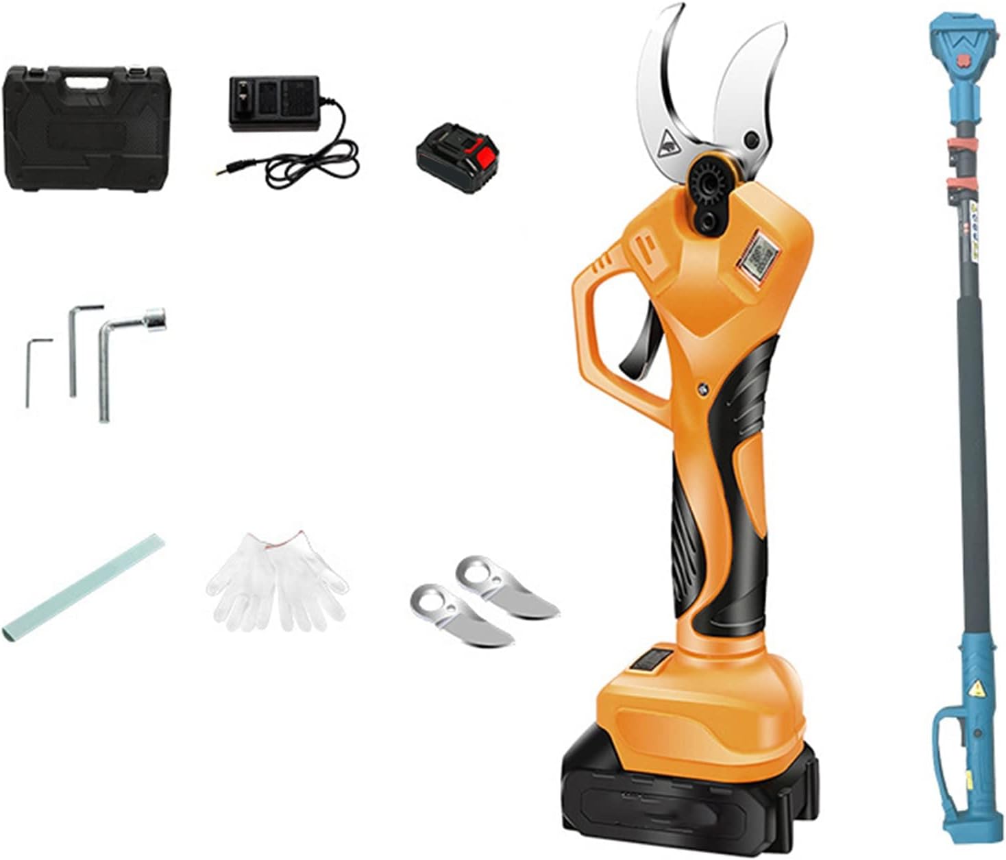 Cordless Electric Pruning Shears with Screen Holder,1-2 Backup Rechargeable Lithium Battery Powered Branch Trimmers, 1.6Inch/40mm Cutting Diameter 6-8 Working Hours