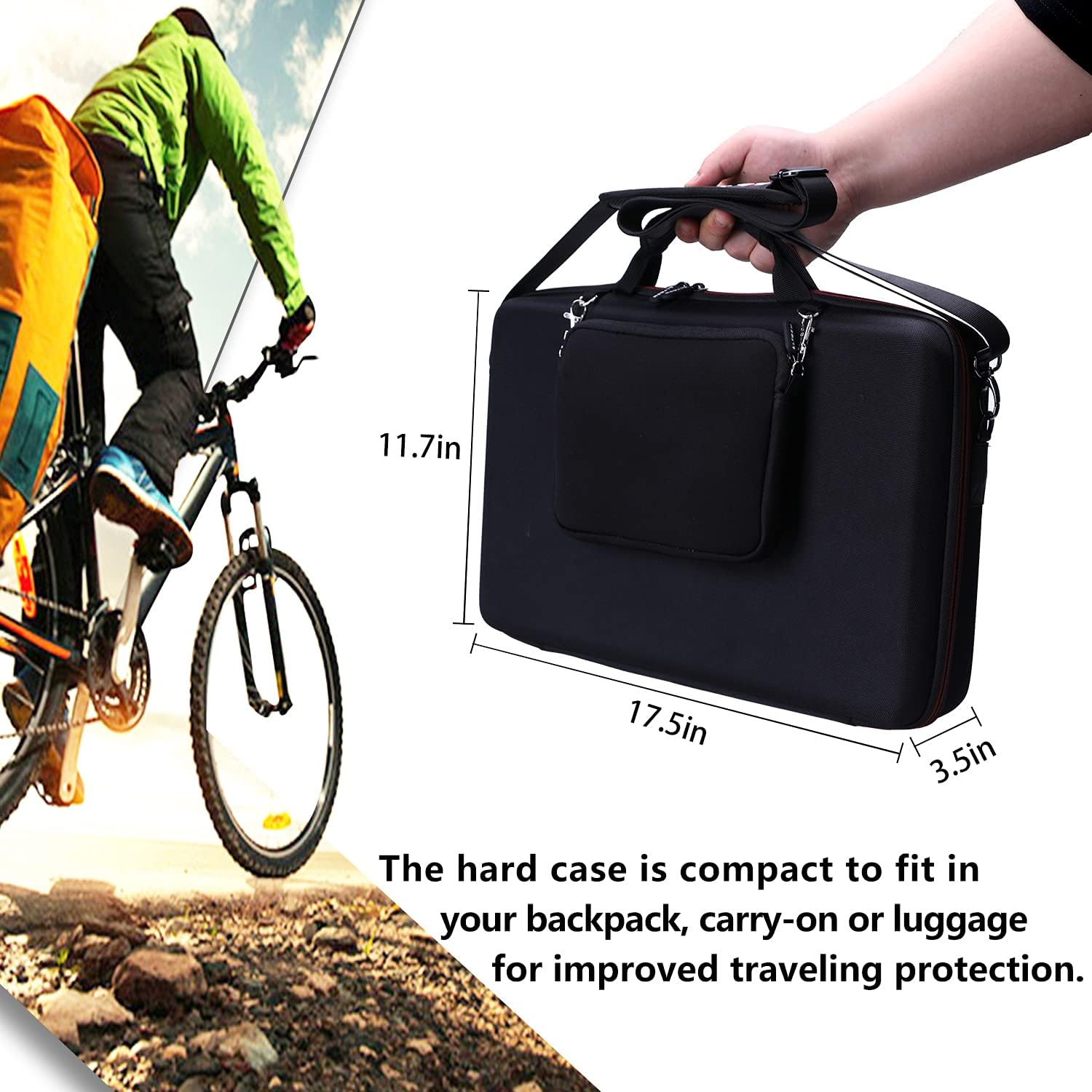 LTGEM Case Compatible with AKAI Professional MPC Live II/Live Drum Machine with Pouch for Accessories and Shoulder Strap