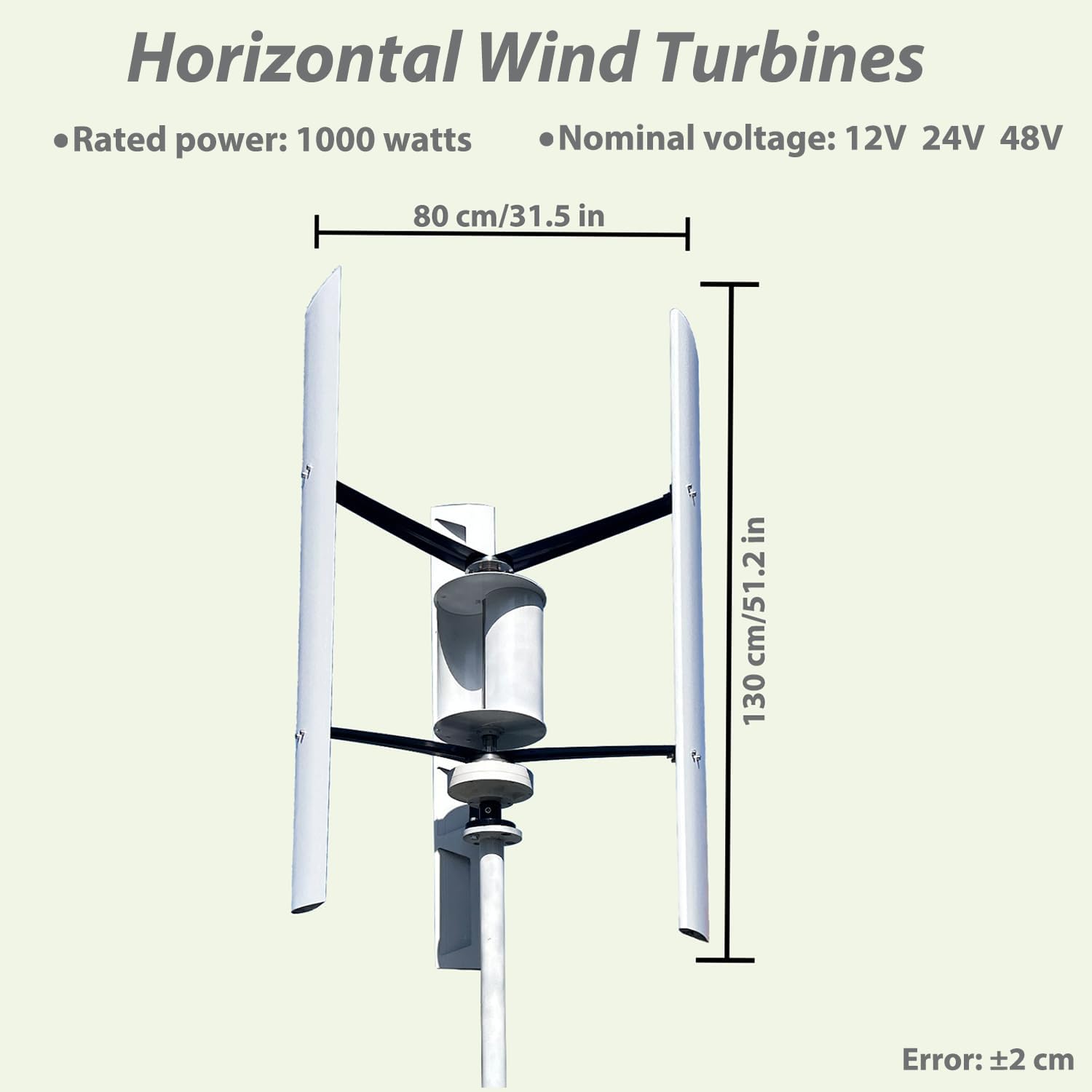 Wind Turbine Generator kit 1000W 12V 24V 48V, Vertical Wind Generator with MPPT Charge Controller, for Home Marine Electricity Off Grid System (48V 1000W Mppt)
