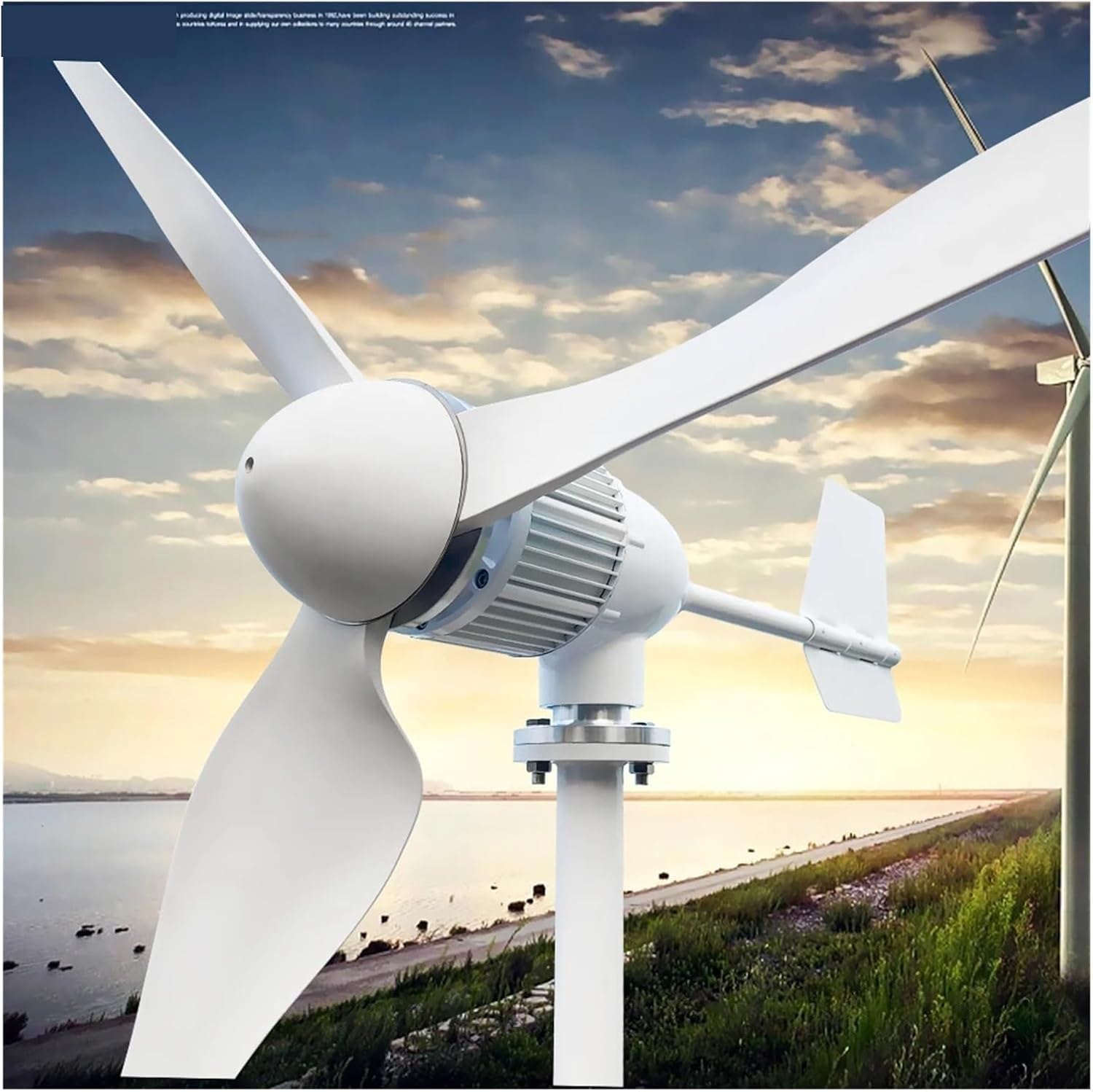 Wind Turbine Generator Kit, 3000W Wind Turbine with Free Charging Controller Yacht Farm Family Farm for Hybrid Solar Wind System(24V)