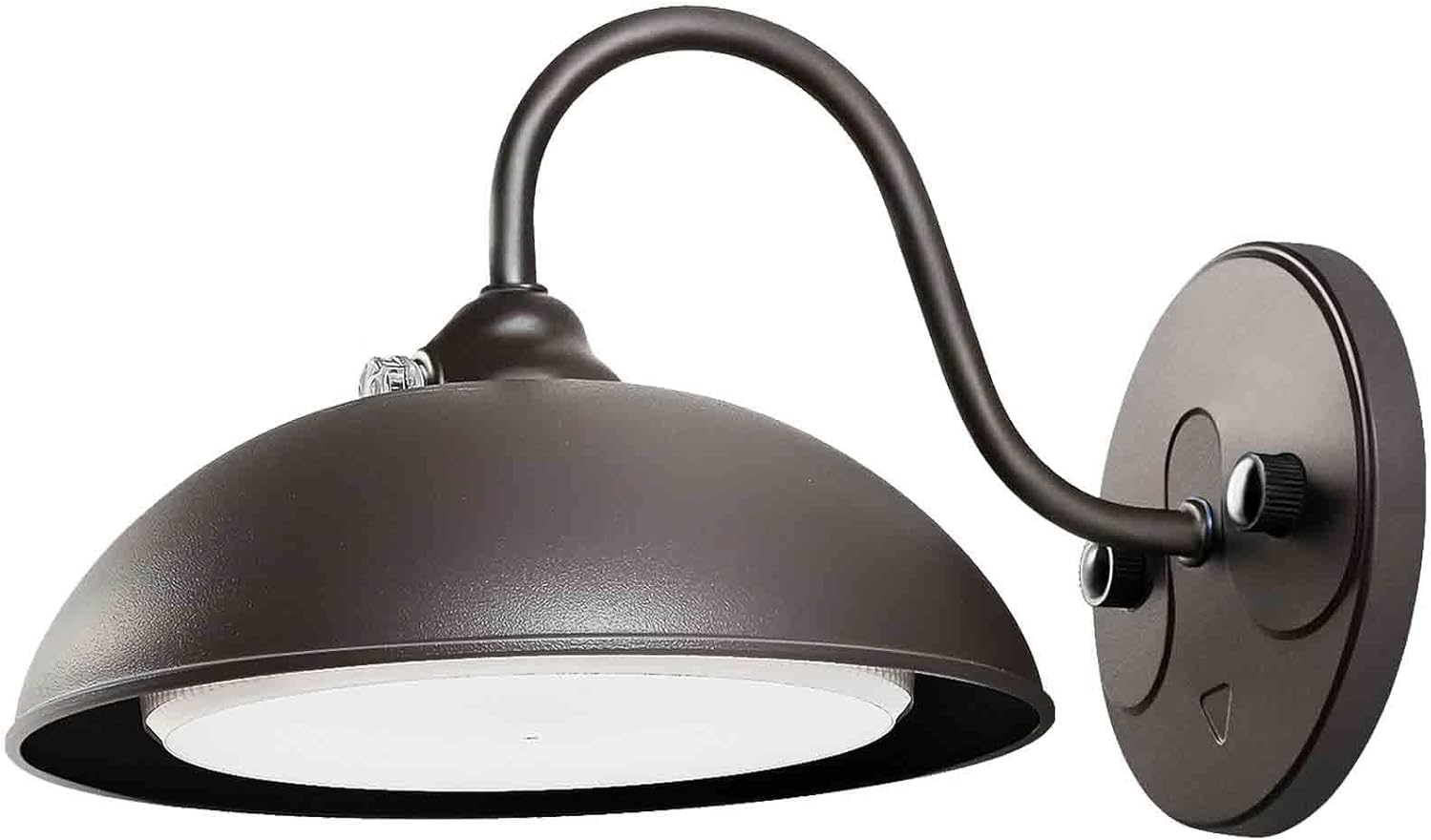 28W LED Gooseneck Barn Light with Dusk to Dawn Photocell, 8 inch Outdoor Farmhouse Wall Light - 5CCT Selectable, Outdoor LED Barn Lights for Garage Doorway, 120-277V UL Listed (1-Pack)