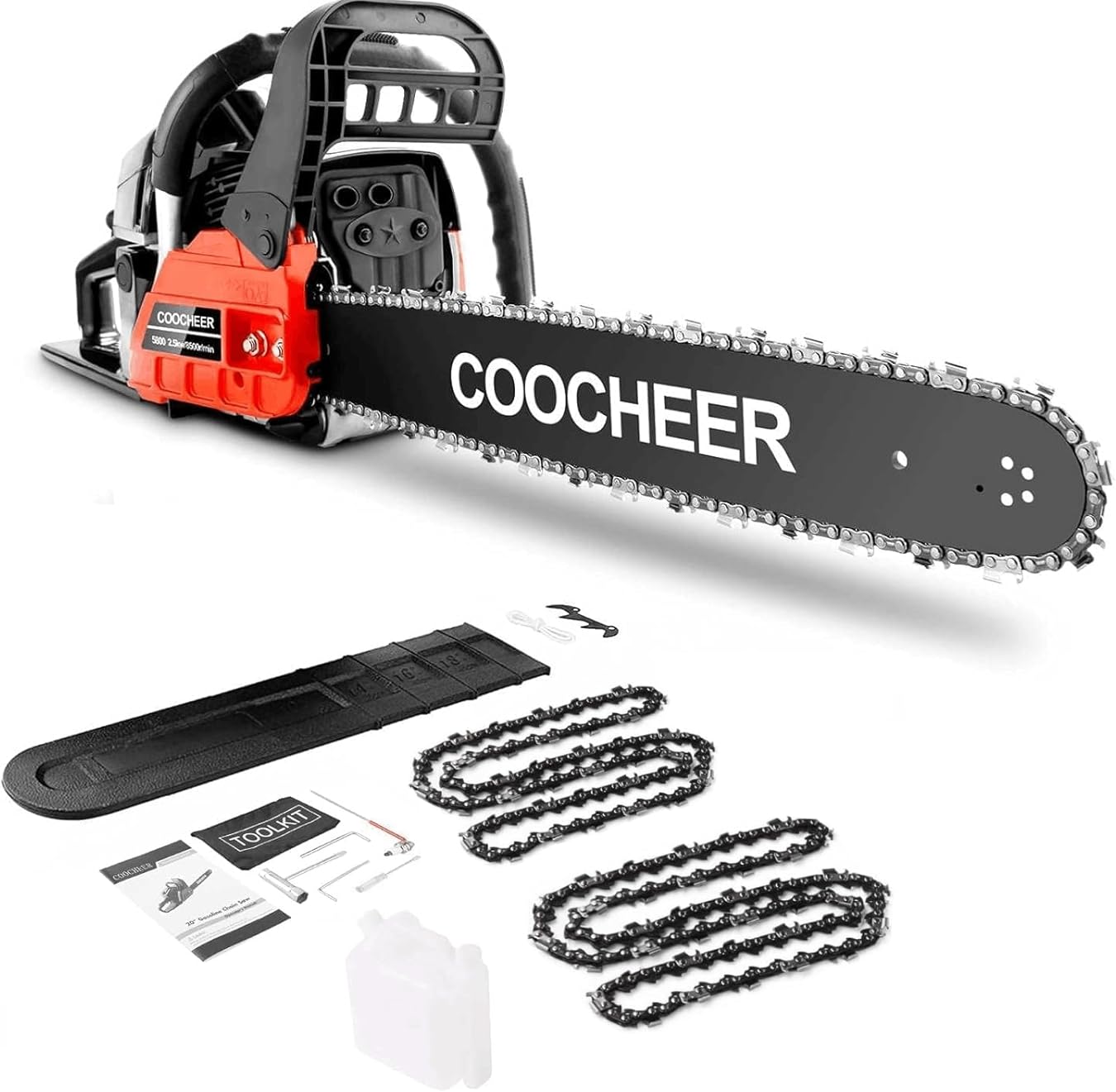 COOCHEER Gas Chainsaw 62CC, 3.5 HP 20