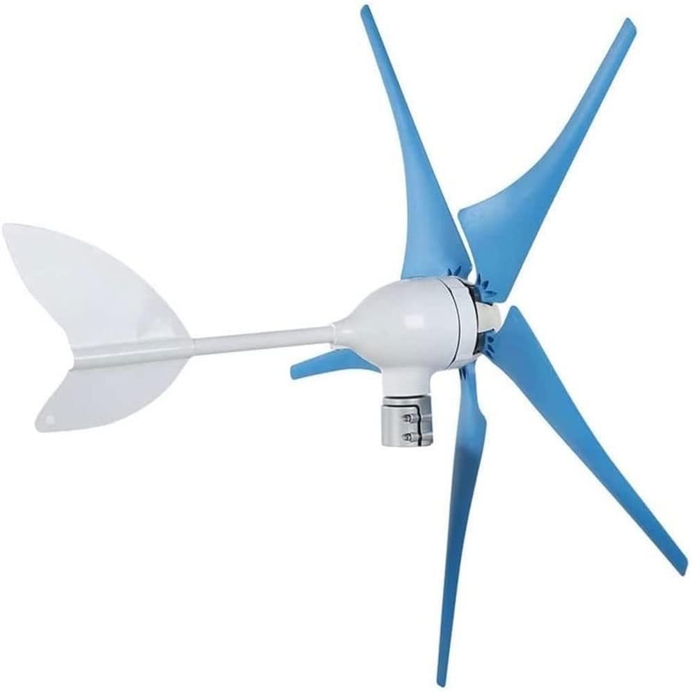 5 Blades Wind Turbine Generator, 12V/24V/48V Wind Turbine Kit, 400W Wind Power Generator with Controller Suitable for Terrace, Marine, Motor Home, Chalet, Boat