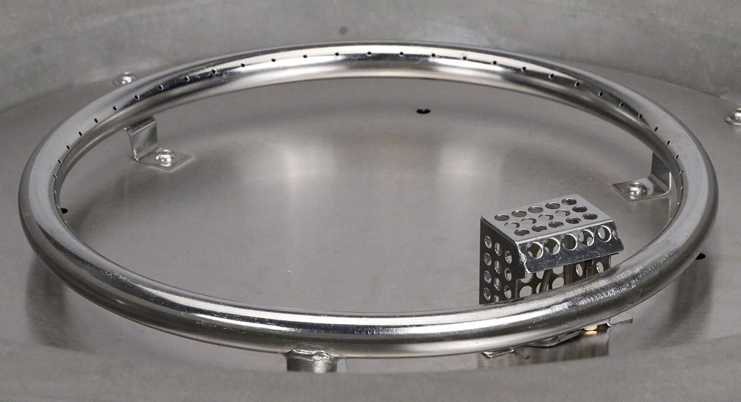 Pyromania Genesis Outdoor Concrete Fire Table, 41 Inches Round - Propane Model in Slate Gray Color