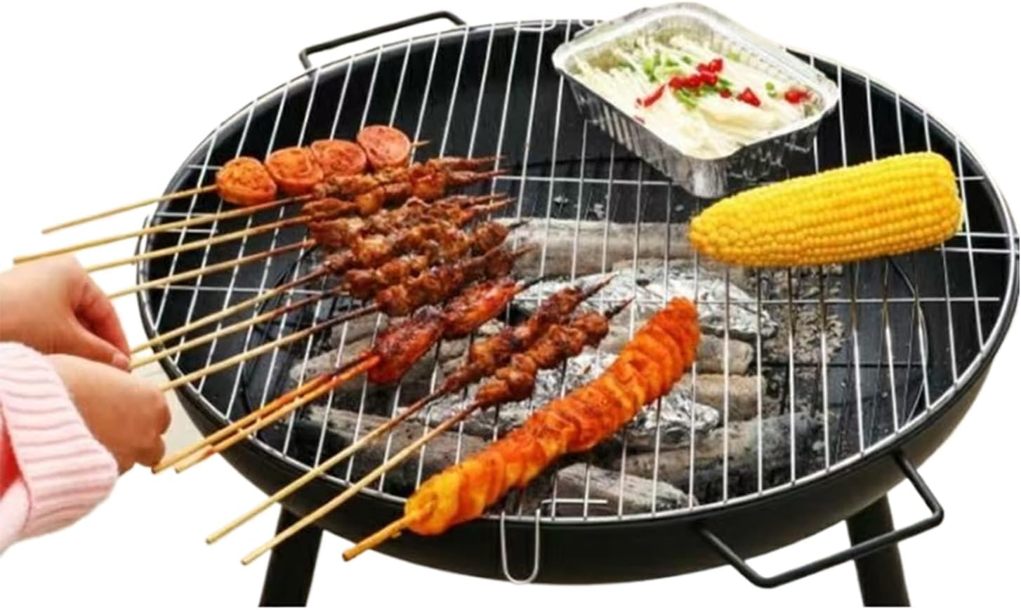 Portable Outdoor Wood Burning Fire, Pit Detachable Square Metal Firepit Camping Picnics BBQ High Temperature Resistant Alloy