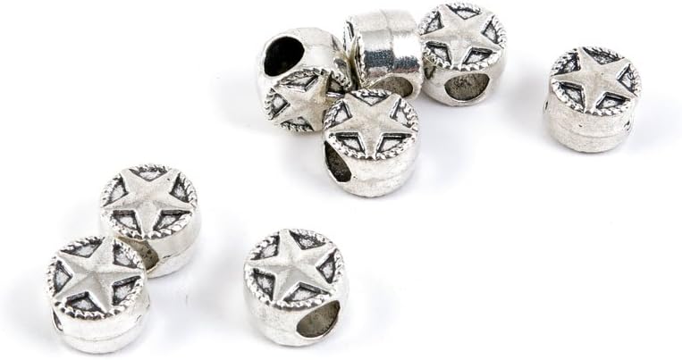 Price per Lot 400 PCS Jewelry Making Charms Antique Silver Tone Color Jewellery Charme Findingss Bulk Wholesale Suppliers Arts Crafts D6QM8 Star Loose Beads