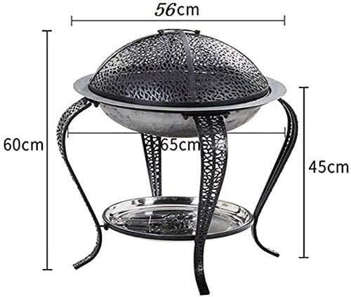 Fire Pits Outdoor Wood Burning Fire Pit Bonfire Wood Burning Patio Coal Grill Firepit for Outside Grill Charcoal Smokeless Grill with Spark Screen Poker with Cover BBQ Cooking for Outsi