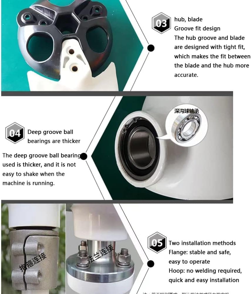 CAJUCA 3 Blade Wind Turbine Generator 8000W/10000W Home Use Low Wind Speed Start Wind Power Turbine Generator Household