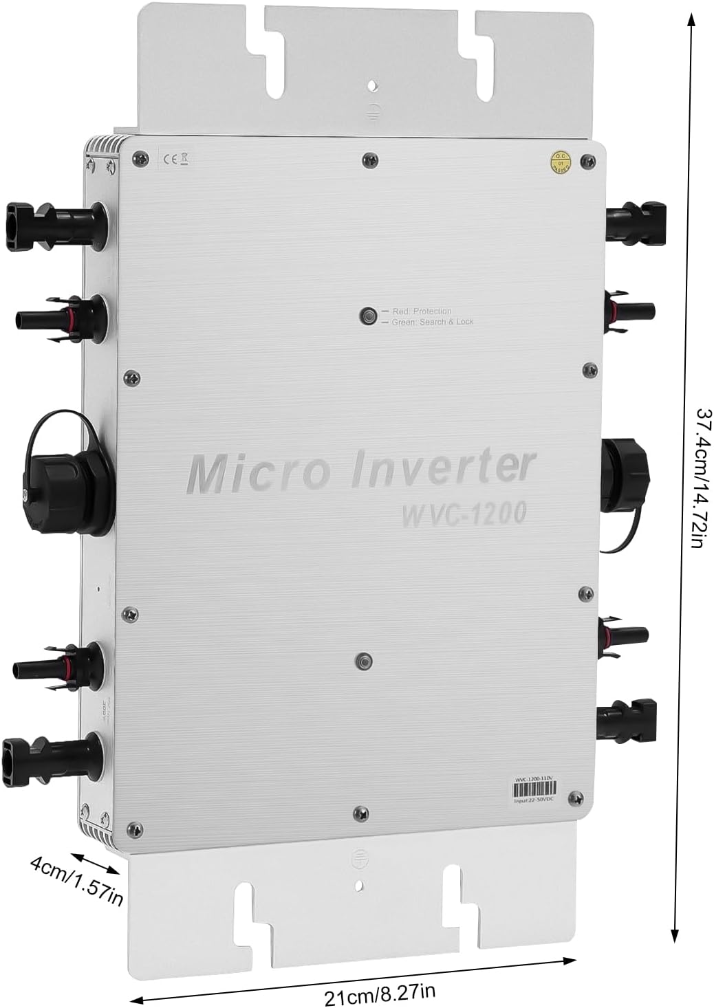 1200W Solar Grid Tie Micro Inverter, Solar Grid Tie Micro Inverter with AC Data Monitoring Display Screen, IP65 Pure Sine Wave, SPWM Control Technology for 30V 36V Panel