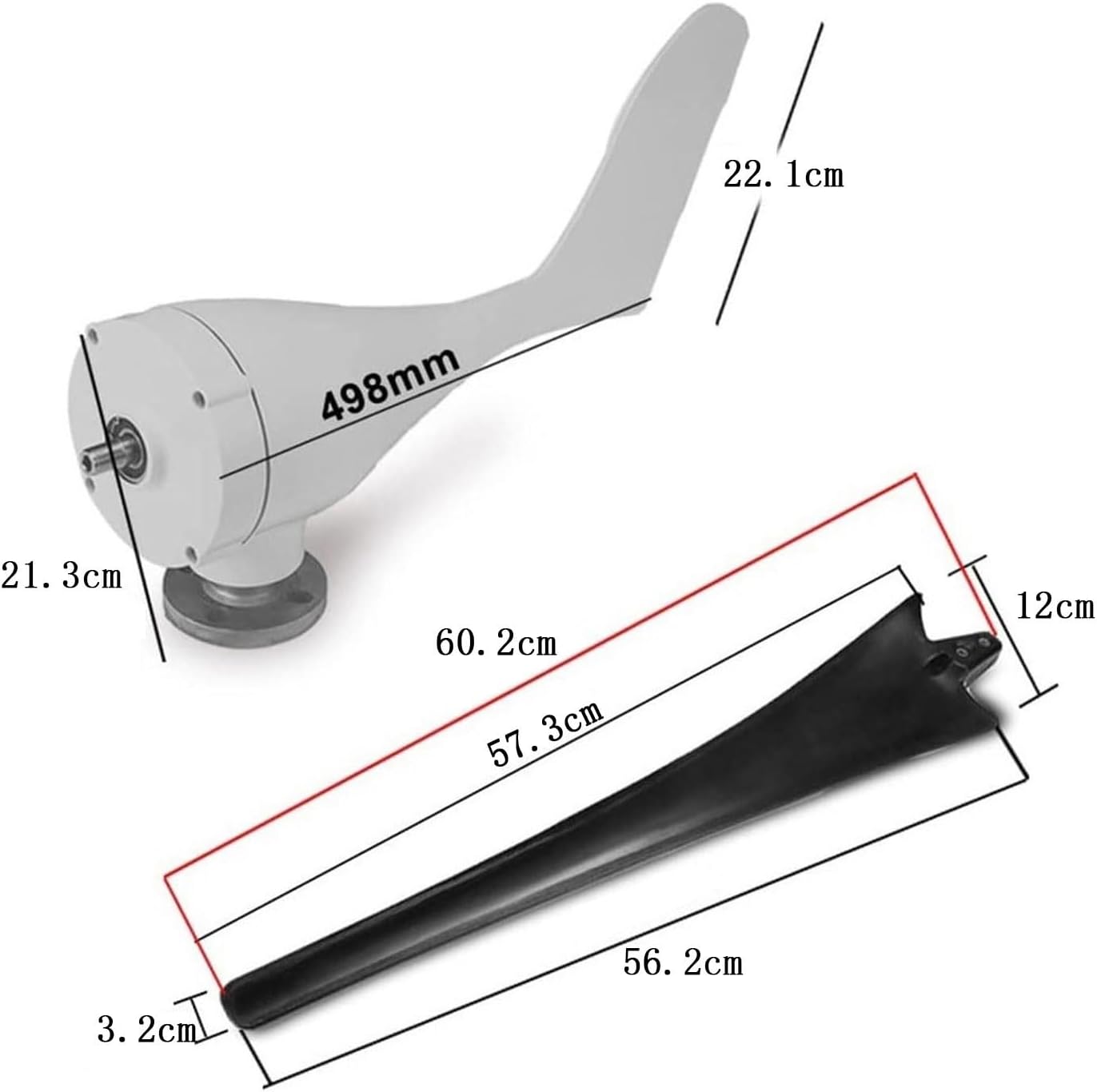 2000W 12V/24V Wind Turbine Generator Kit, with MPPT Controller Windmill 5 Blades Wind Generator Three-Phase AC Permanent Magnet Wind Turbine Generator (24, Volts)