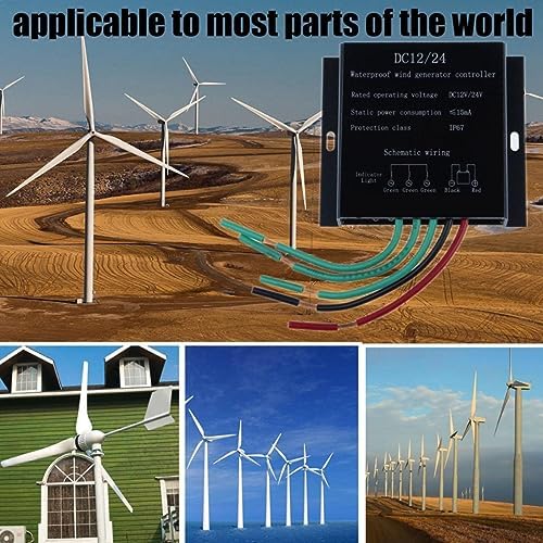 High Efficiency 100W-2000W DC Wind Turbine Charge Controller, P67 Waterproof, 12V/24V/48V Auto MPPT for Wind Energy Systems, Ideal for 48V Applications