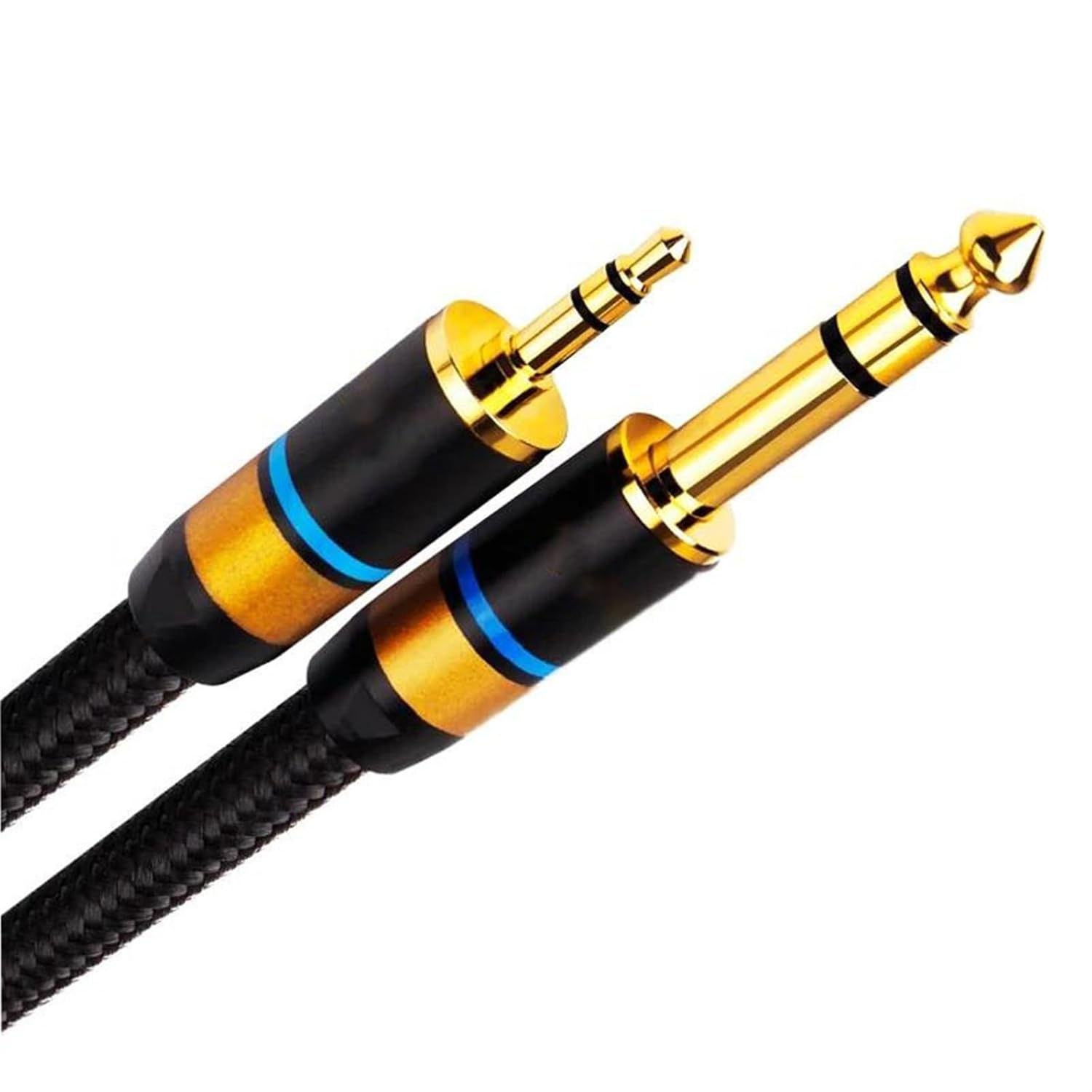 Pro Audio Cable Cable 3.5mm to 6.5mm Cable Jack 3.5 to 6.35 Male to Male Aux Cord for Guitar Mixer Amplifier CD Player Speaker(1m)
