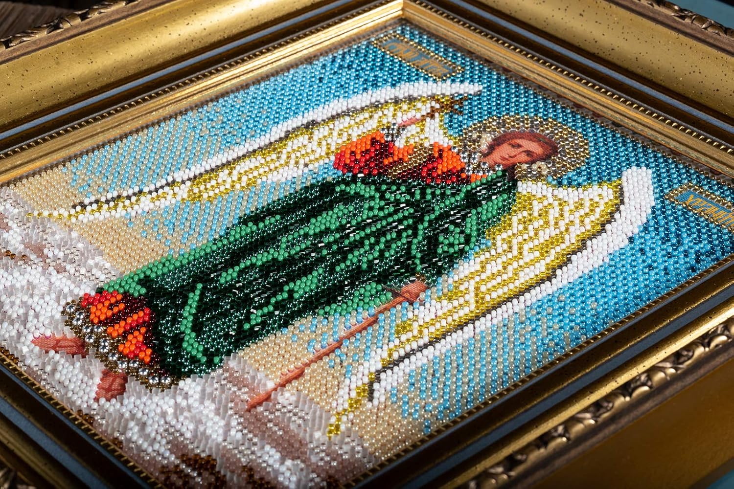 Bead Embroidery Kit DIY Icon Guardian Angel 7.1