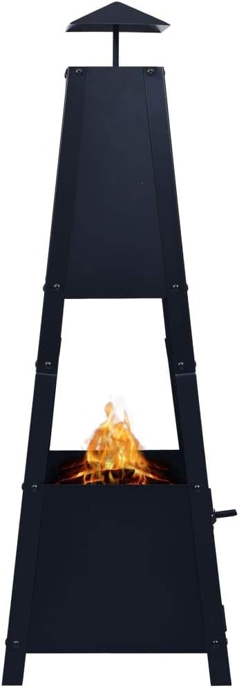 Outdoor Fire Pit Bowl Outdoor Wood Burning Grill, Fire Pit Black 13.8