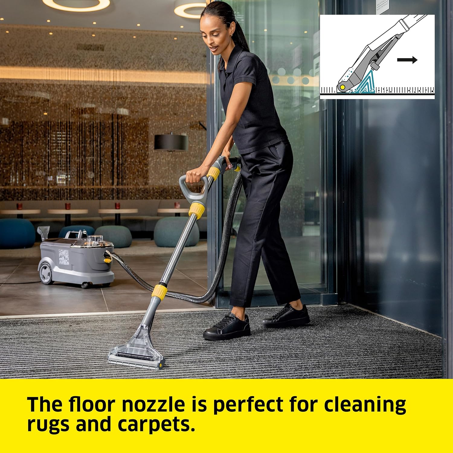 Kärcher Puzzi 10/1 Commercial Carpet Extractor 12.5 PSI - Spot Cleaner, Stain Remover, Area Rugs, Car and Auto Detailing, Carpet and Upholstery Cleaner - Onboard Accessory Storage - 4.9 Gallon