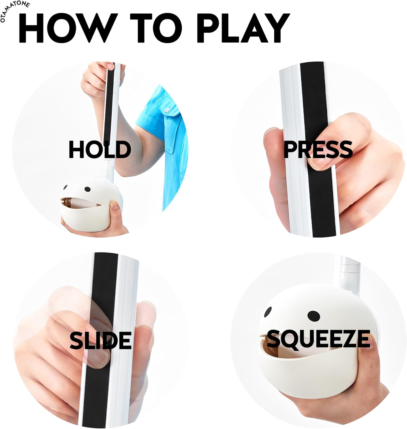 Otamatone Deluxe [English Manual] Electronic Musical Instrument Synthesizer from Japan by Cube/Maywa Denki, White