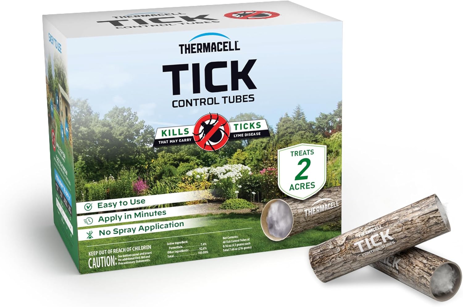 Thermacell Tick Control Tubes for Yards; Protects Backyards and Properties from Ticks; No Spray, No Granules, No Mess; Environmentally Friendly Alternative to Tick Spray & Tick Repellent