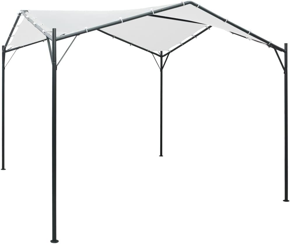 Gazebo 9.8'x9.8'x8.5' White 0.6 oz/ft²,Sturdy Gazebo: Outdoor Shelter for Family Gatherings and More Outdoor Living, Patio Furniture & Accessories