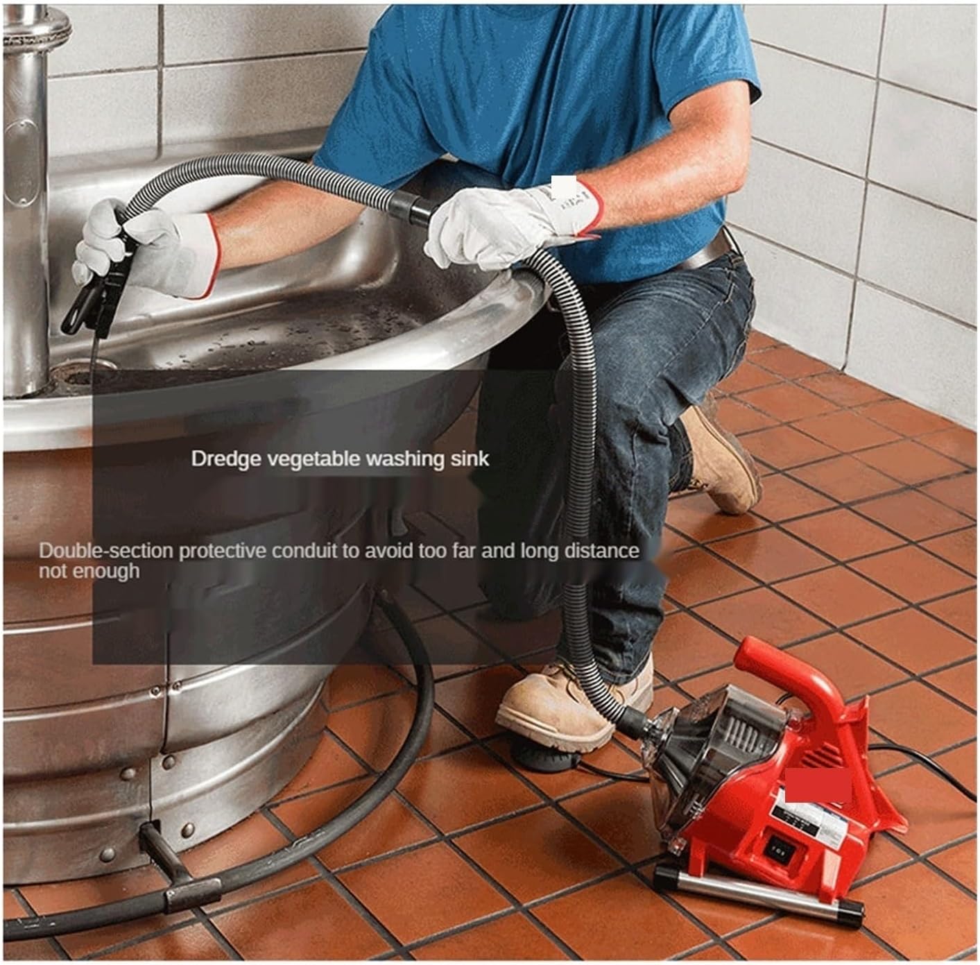 Electric Sewer Pipe Dredging Machine, Self-feeding,Toilet, Kitchen, 19-28MM, Cleaning , Drainage Dredger, 120