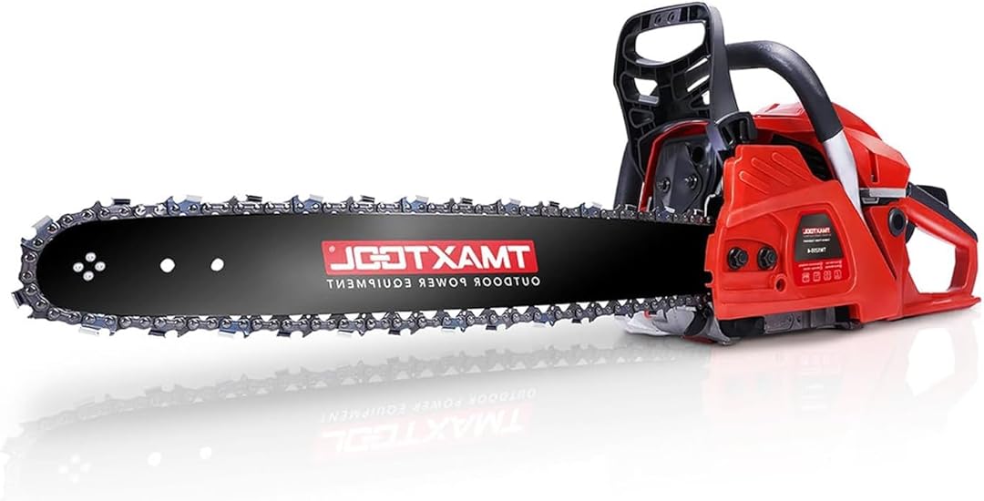 62cc Gas Chainsaw, 3.5-HP, 20 Inch Gas Powered Chainsaw, 2-Stroke Chainsaws with Automatic Oiler, Gasoline Chain Saw for Cutting Wood Outdoor Garden Farm Home, Red