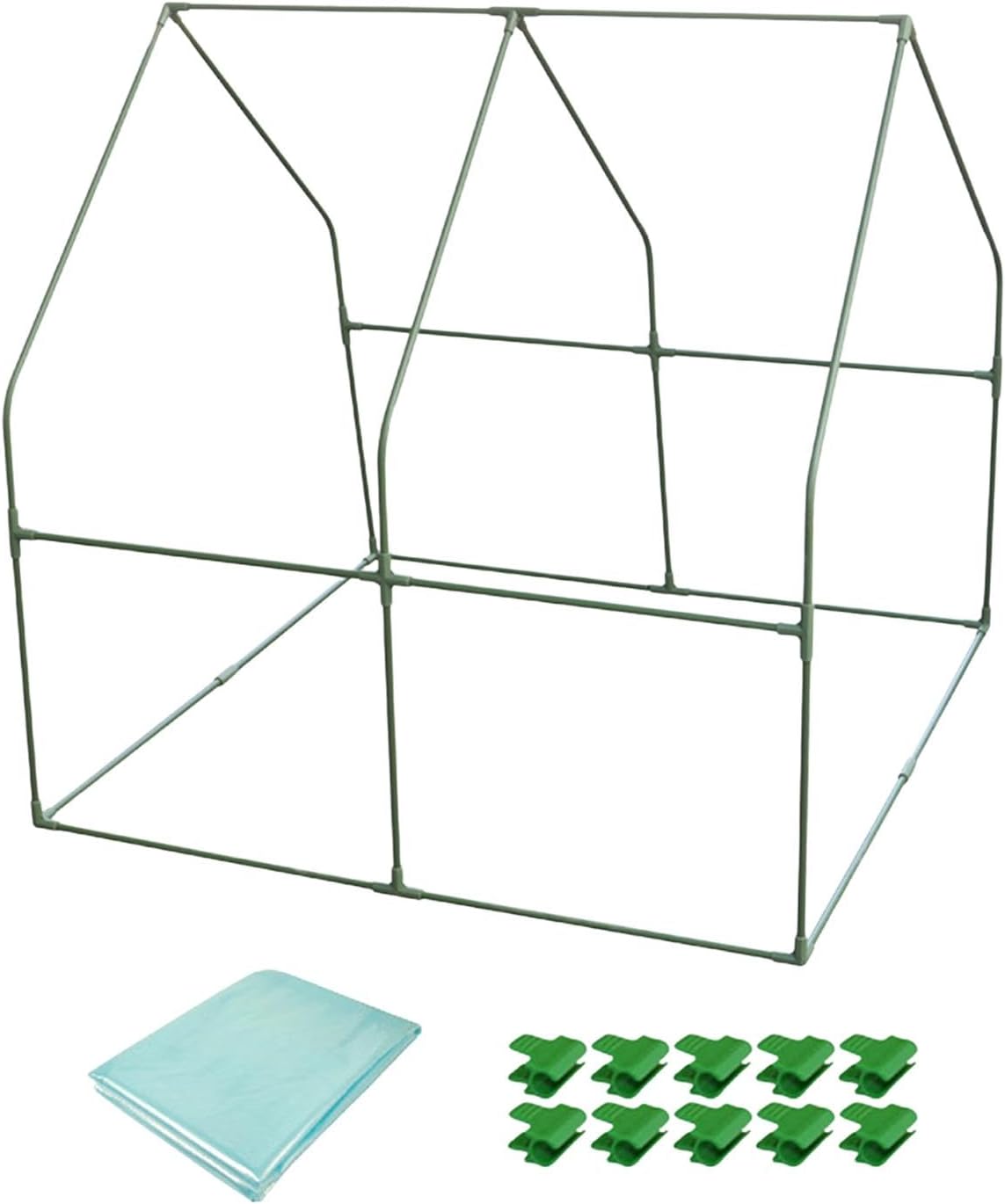 Mini Greenhouse Plant Stand Portable Hot House Garden Greenhouse for Outdoor Vegetables Fruits with Shelves- 80cmx100cm