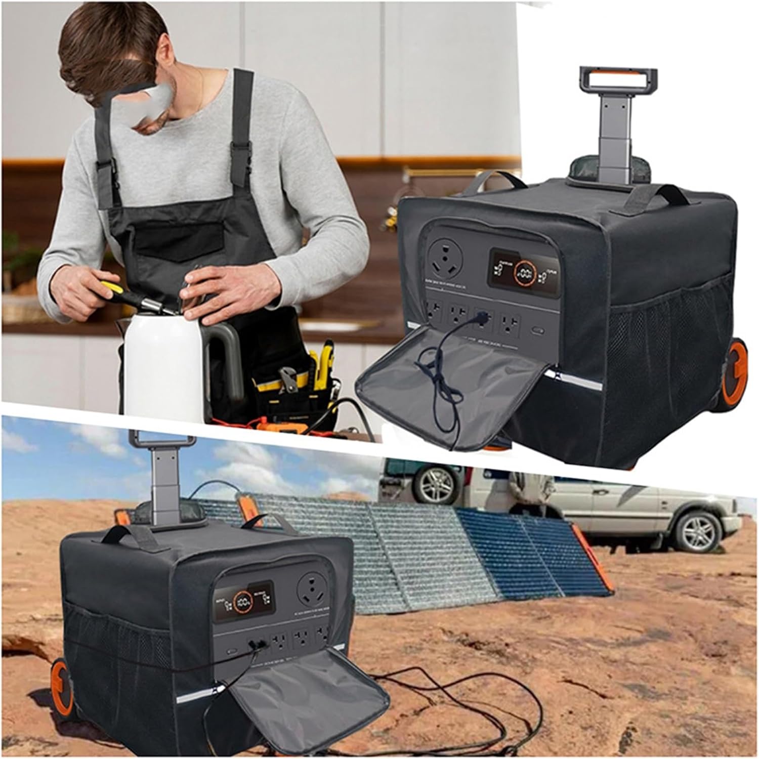 Generator Cover Generator Shed Enclosure, Waterproof 600D Universal 3500-4500 Watt Outdoor Generator Storage Box