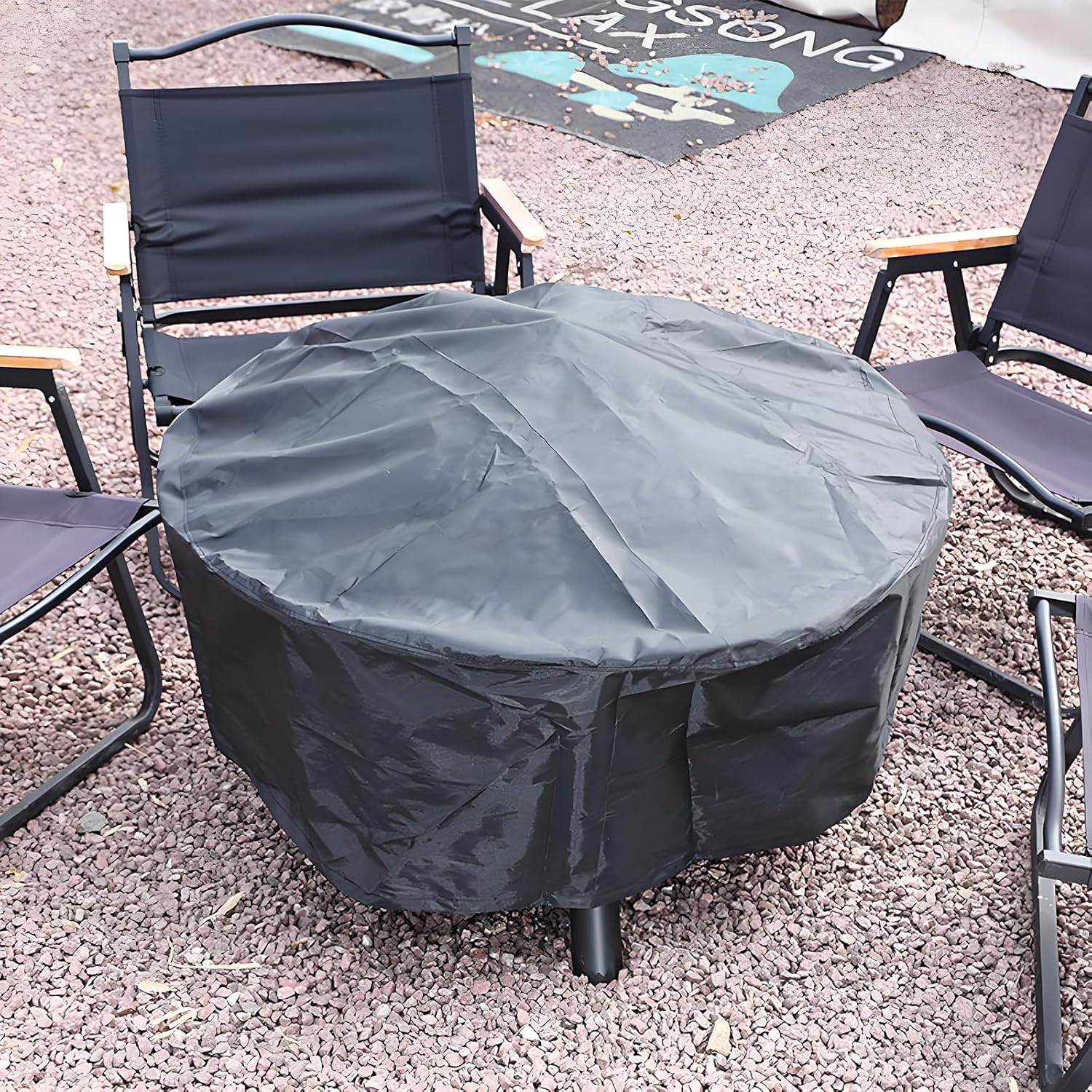 Round fire Pit with net Cover, fire Poker, Diamond mesh, Metal Wood Burning Outdoor fire Pit, Suitable for courtyards, backyards, Gardens, Bonfire Parties, Christmas, Thanksgiving, Halloween