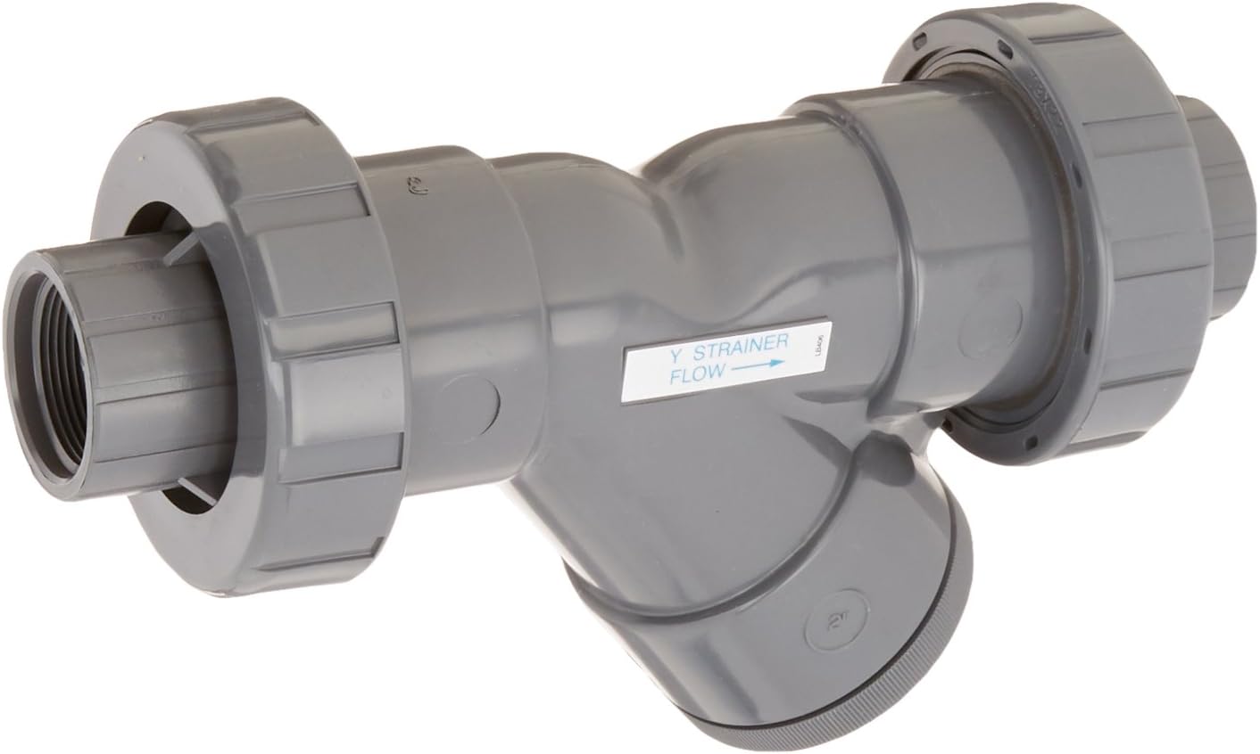 Hayward YS10150TU 1-1/2-Inch Threaded True Union PVC Y-Strainer with FPM O-ring Seals