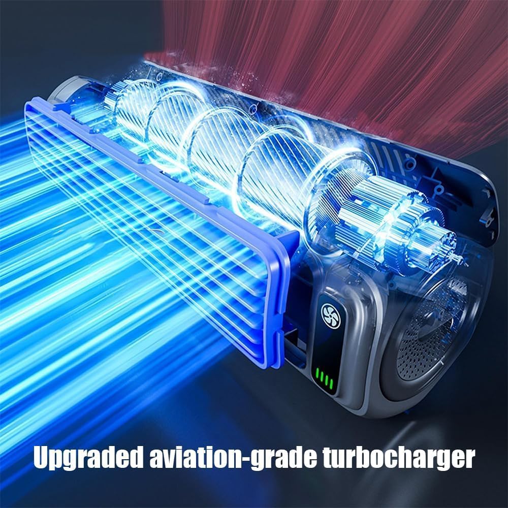 Qinux Brizaac Imwing Portable Bladeless Air Conditioner, 3 Quiet Speed Cooling Fan, USB Wall Mount AC Unit, Efficient Gray Cooling Tower for Home & Office