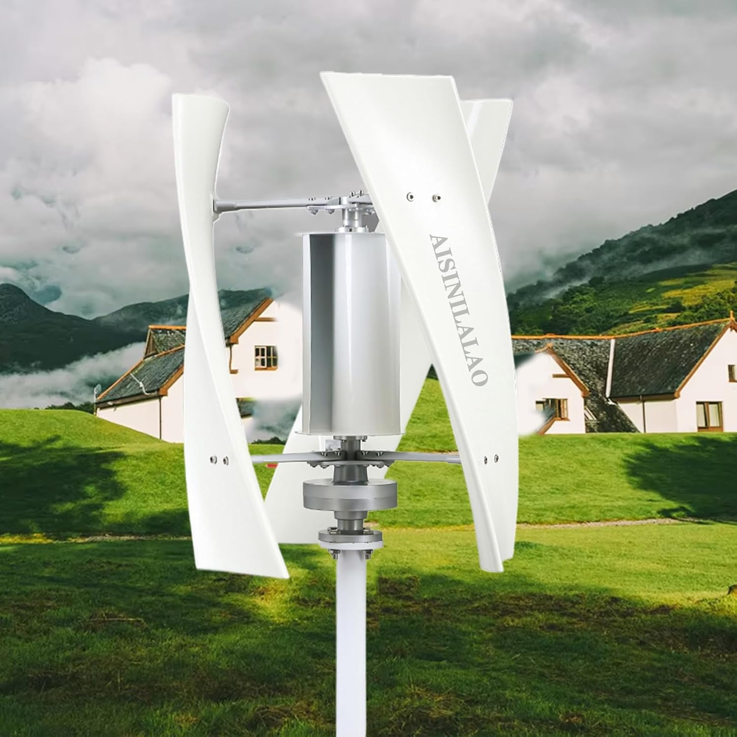 12000W Vertical Axis Maglev Wind Turbine Generator,12V 24V 48V Free Energy Wind Turbine Generators with MPPT Controller with Controller (White)