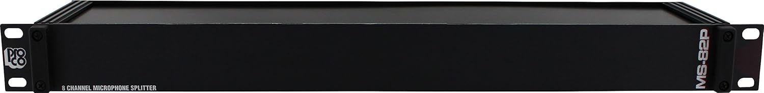 Pro Co Sound MS82P Rack Mount 8 x 2 Microphone Splitter With Phantom Power Buss