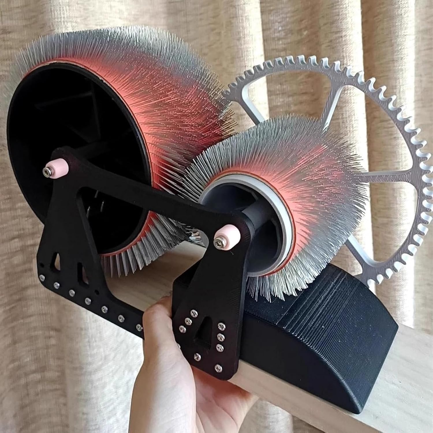 Wool Carding Machine, Manual Wool Felt Drum Carder for DIY Craft, Fast Color Mixing, Wooden Wool Blending Board, Ideal for Carding Wool Fibers and Making Felt Projects