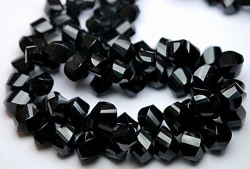 10 pcs,super finest,black onyx faceted twisted drops shape briolettes 13-14mm large size