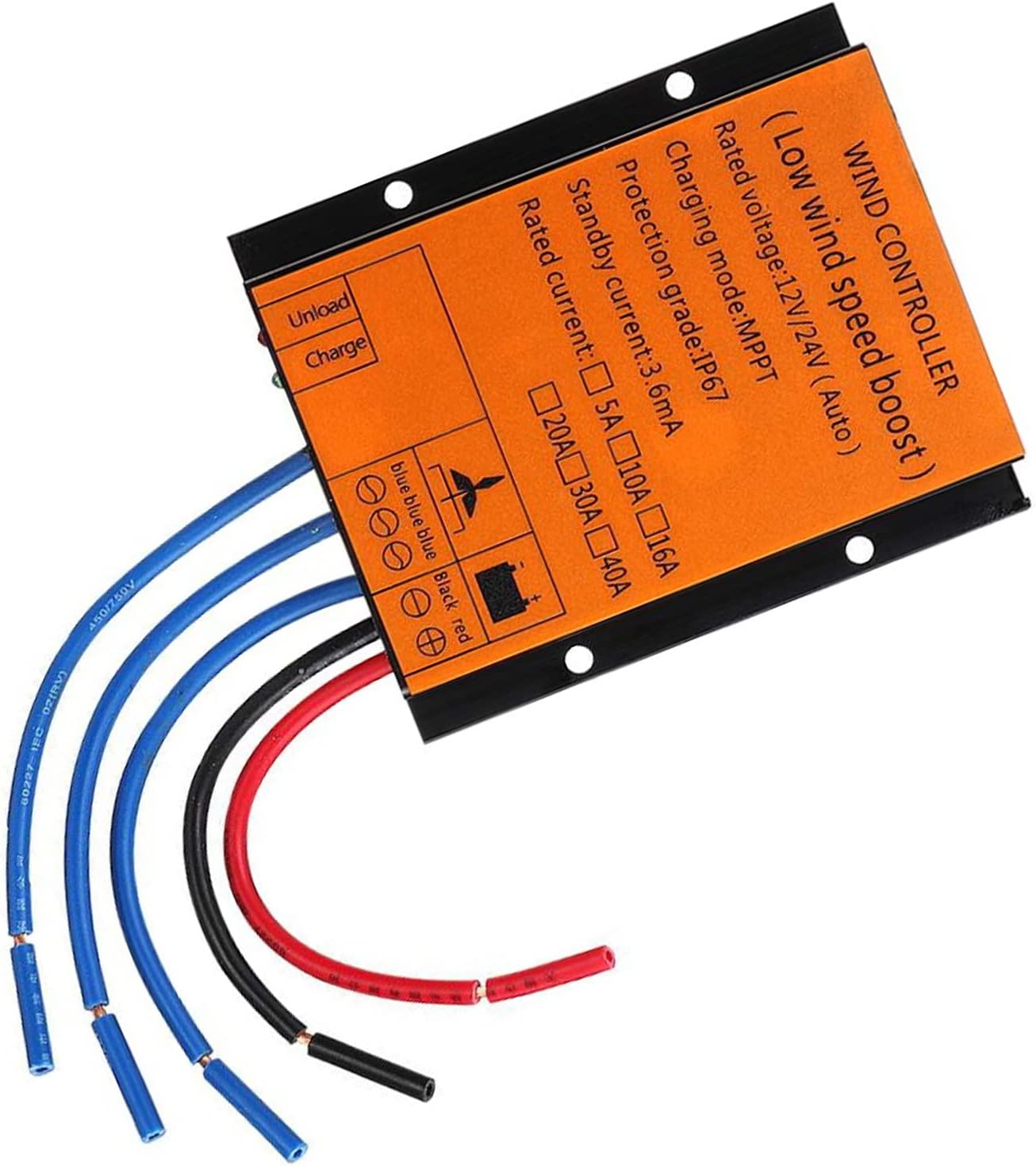 Efficient 12000W Waterproof MPPT Charge Controller,DC12V24V 48V IP67 Wind Turbines Generator Portable Vertical Axis Wind Turbines Generator Kit