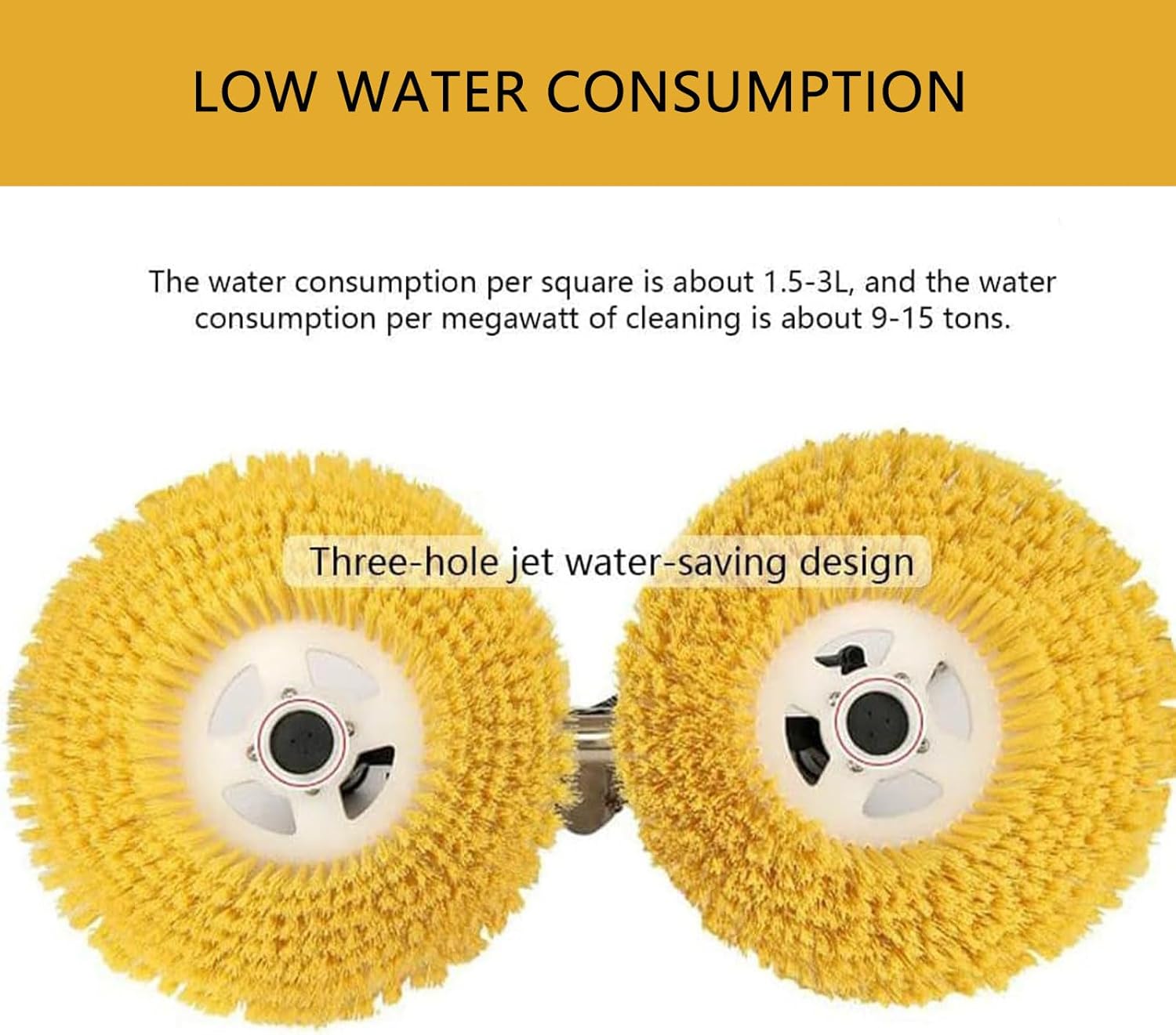 Telescopic Rod PV Panel Wash Cleaning Machine, Double Head Solar Panel Cleaning Equipment Solar Cleaner Robot,Solar Panel Cleaner,Electric Water Fed Pole Kit,GPAA3.5M