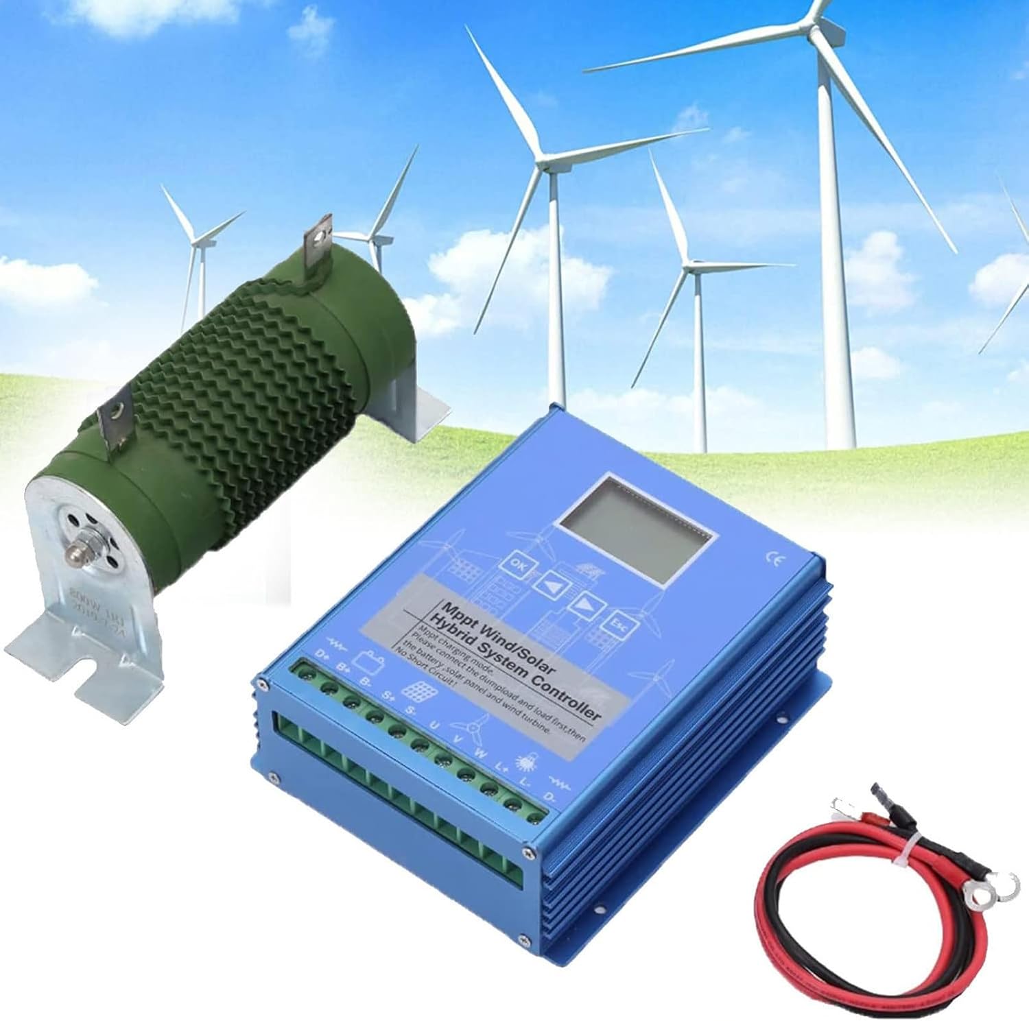2000W-10000W Wind&Solar Hybrid System MPPT Charge ControllerSolar Controller Wind Turbine 12V 24V 48V Auto Regulator Home Use Wind Generator(48v,6000w)