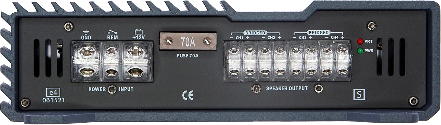 Hifonics BXX1600.4 1600 Watt RMS 4-Channel Stereo Speaker Amplifier Brutus Car Audio, Chrome