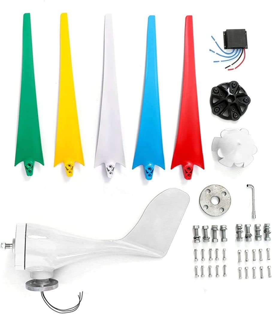 LiuSj JUnSt 8000 W Permanent Wind Turbine Generator, 5 Blades Household Power Generator for Solar Streetlight, Suitable for Home Gardens, Boats, Outdoors