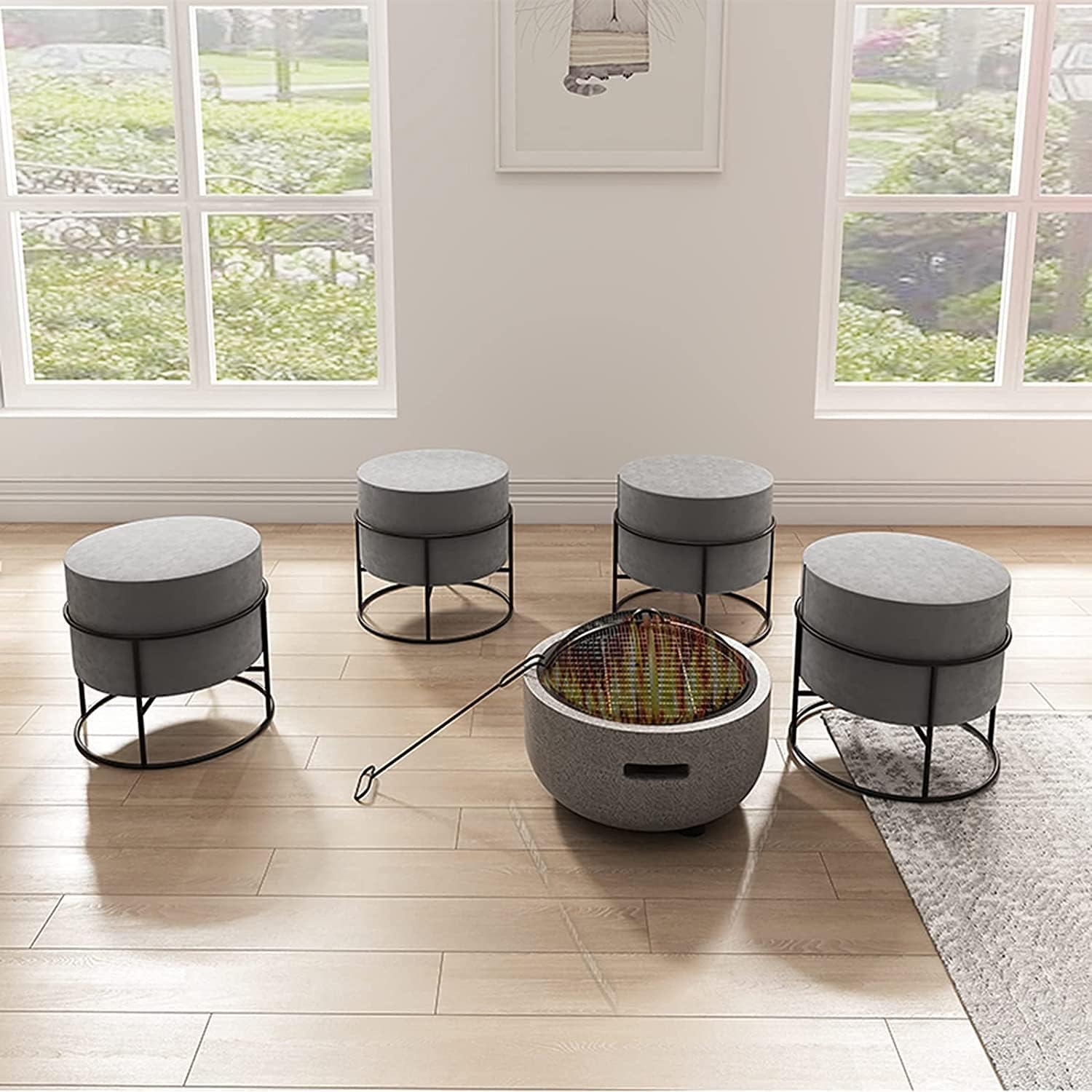 BBQ Grill Outdoor Fire Pit Outdoor Courtyard fire Pit, Hotel Garden Heating fire Pit, Outdoor Charcoal smokeless Barbecue Grill