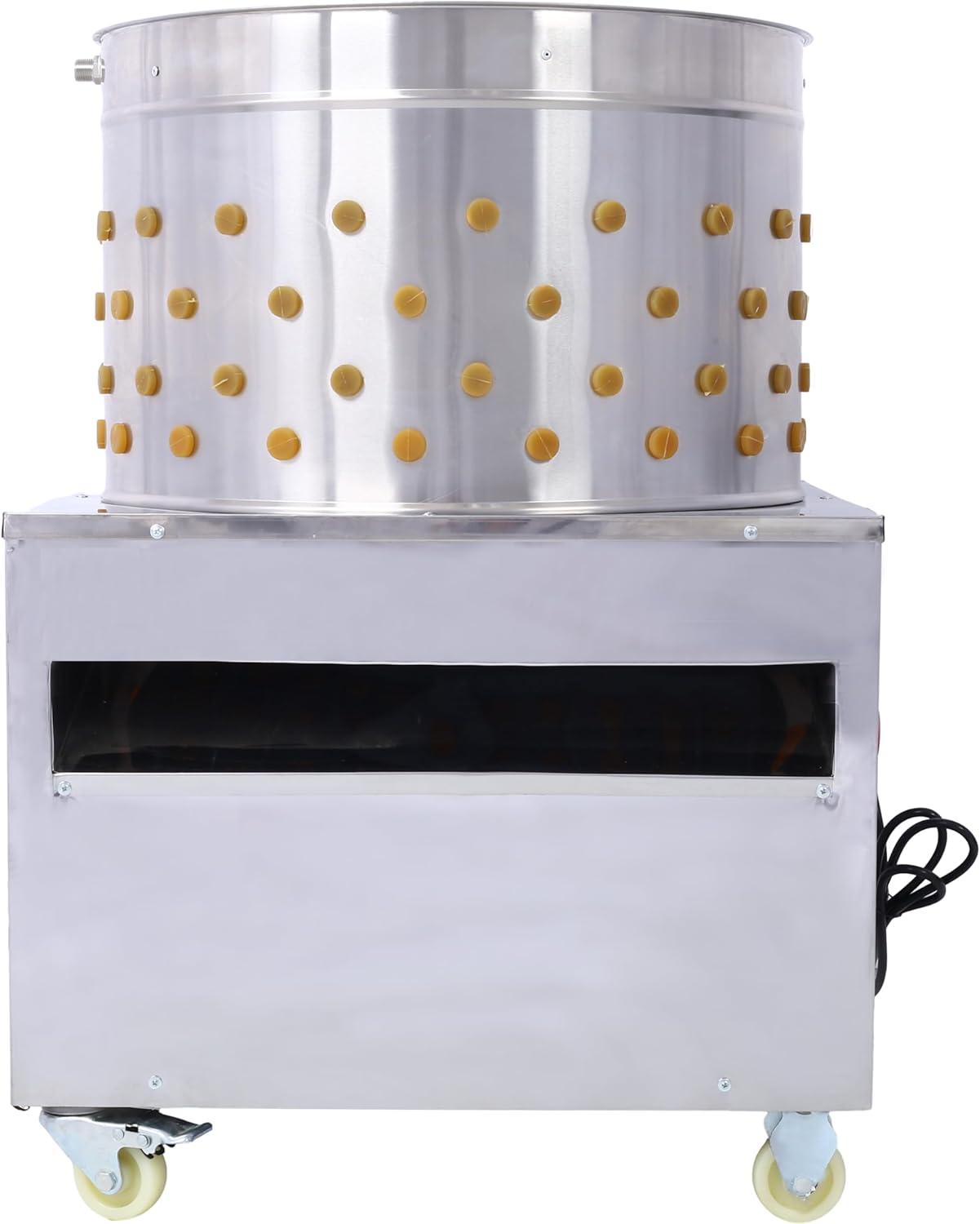 20in Drum 1500W Chicken Plucker Machine with Stainless Steel Build Rubber Fingers for Fast Defeathering and Easy Cleaning