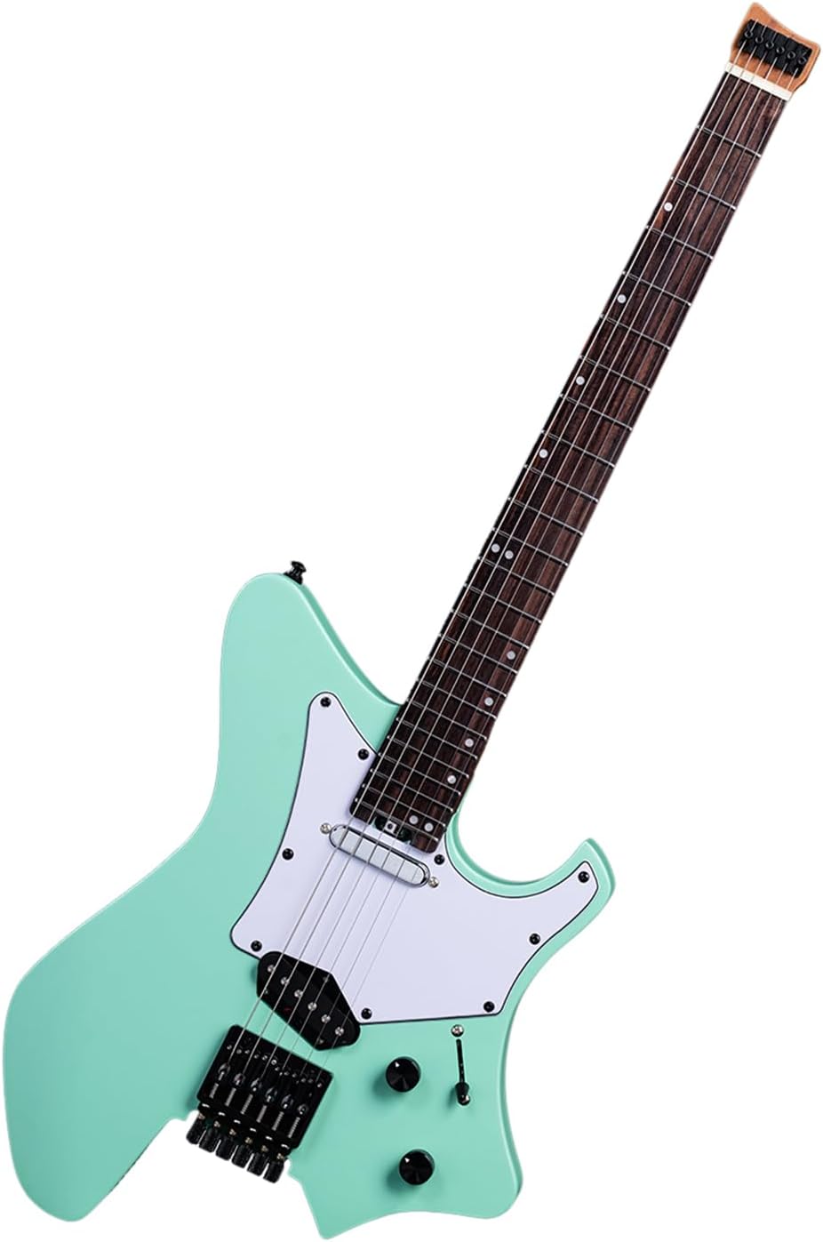 EART GW2TP-SE Lightweight Headless Electric Guitar, Solid Electric Guitar, Roasted Mahogany Body, Custom Artones-TSE pickups with Guard, Satin Finish