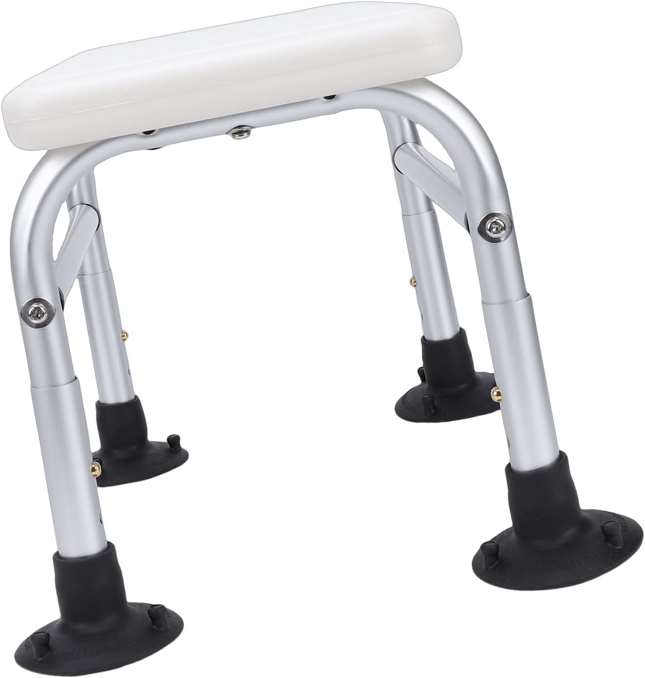 Pssopp Other Bathroom Accessories Height Design Aluminum Anti Slip Shower Bench Bathtub Stool with Drainage Holes for Elderly and Disabled Shower Chair, Adjustable Chair for