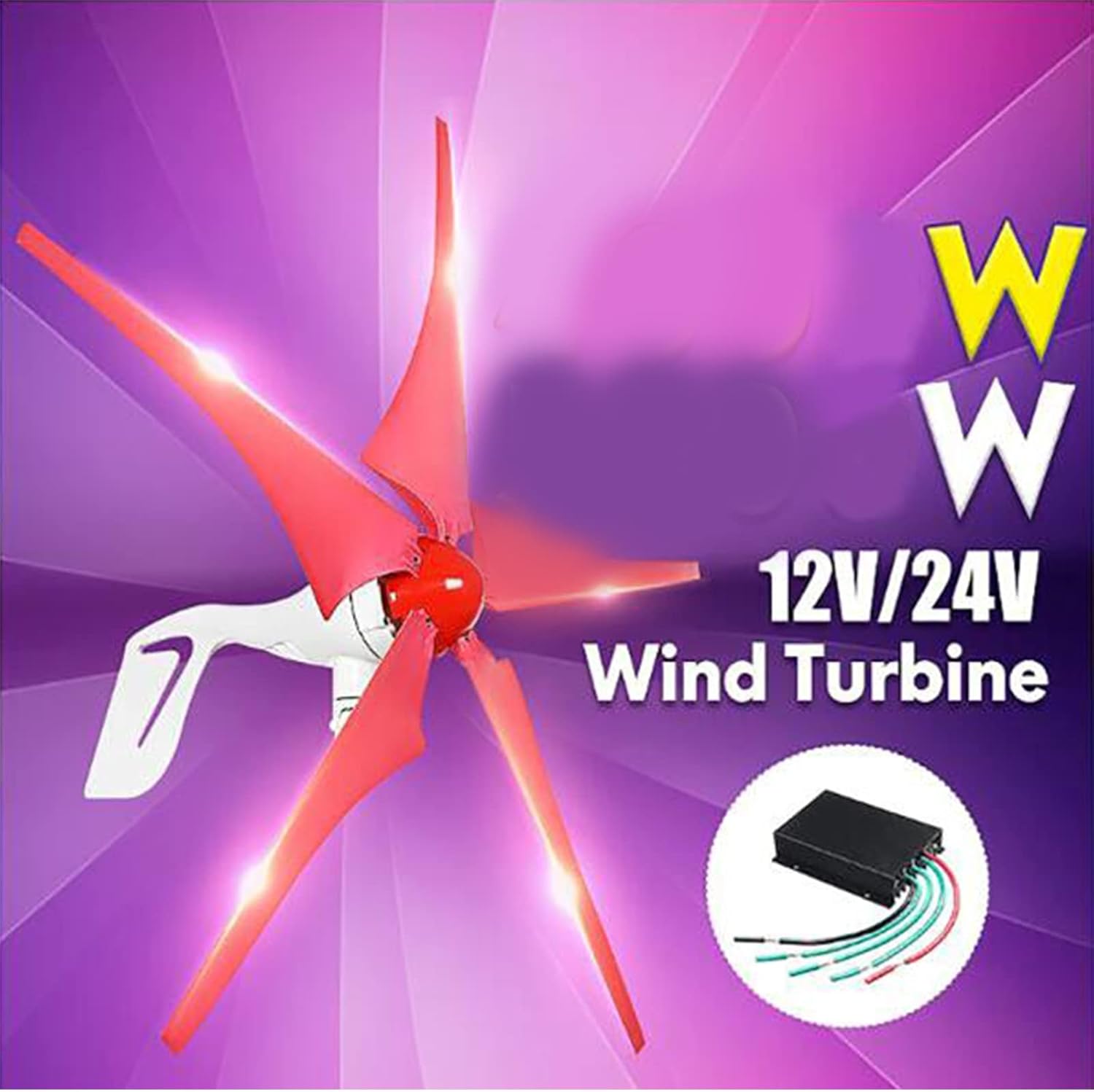 No Noise 3000W Wind Generator Kit,220V Wind Turbines Horizontal Home Powers Windmill Energy Turbines Charge(with Controller)