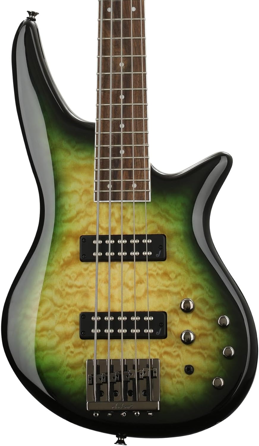 Jackson JS Series 5-String Spectra Bass JS3QV, Alien Burst, Laurel Fingerboard