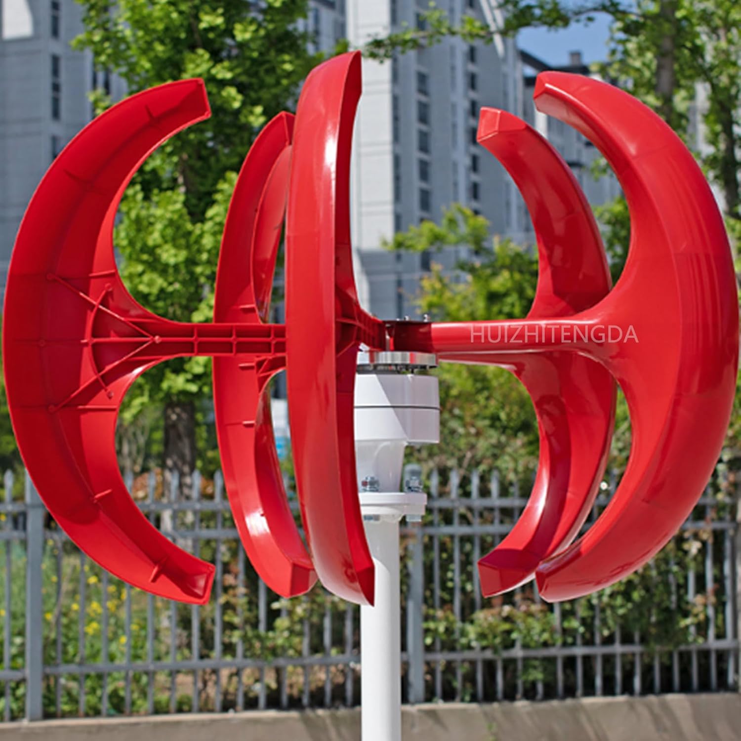 2000W Vertical Wind Turbine Generator Kit, 12V 24V 48V 5 Blades AC Vertical Windmill Wind Turbine Generator with Controller Suitable for Courtyard Lighting