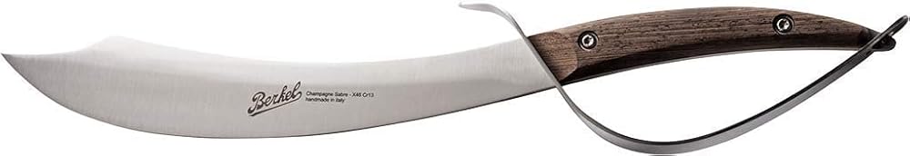 Berkel Elegance Champagne Sabre Wenge Color/Sabre for opening sparkling wines/Luxury accessory for quality tasting of Champagne/Saber ensures a clean cut/For the scenographic opening of bottles